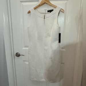 Tahari Ivory Sleeveless Mini Dress